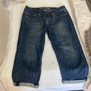 American Eagle Boy Fit cropped jeans size 4